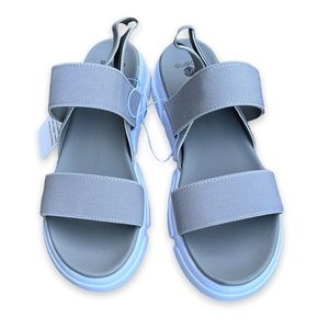 NWT Women’s Gray Slingback Wedge Sport Sandals Shoes by Apana